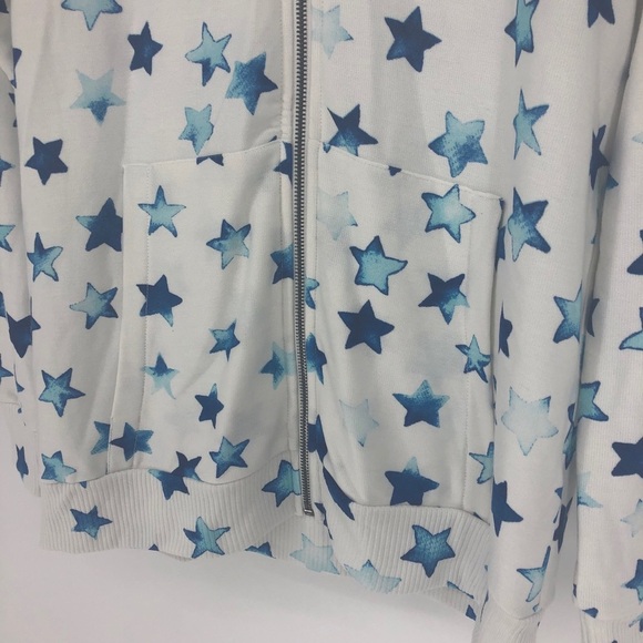 CHASER NWT INDIGO BLUE STAR HOODIE SWEATSHIRT S M - Picture 4 of 9